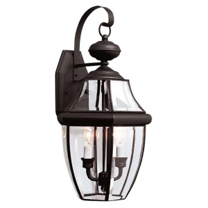 Sea Gull Lighting Two-Light Lancaster Black Wall Lantern in Black 8039-12 - All