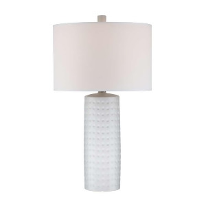 Lite Source Table Lamp White Ceramic Body White Fabric Ls-21979wht - All