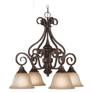 Craftmade Torrey 4 Light Down Chandelier Burnished Armor 24924-Ba - All