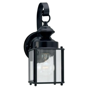 Sea Gull Lighting Single-Light Jamestowne Outdoor Wall Lantern Black 8456-12 - All