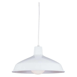 Sea Gull Lighting Single-Light White Pendant in White 6519-15 - All