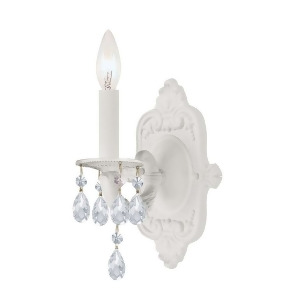 Crystorama Paris Market 1 Lt Crystal Wet White Sconce 5021-Ww-cl-s - All