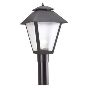 Sea Gull Lighting 1-Light Outdoor Post Light Black with Frosted Lens 82065-12 - All