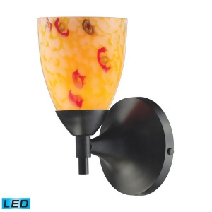Elk Celina 1-Light Sconce in Dark Rust and Yellow Glass 10150-1Dr-yw-led - All
