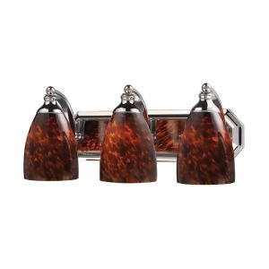 Elk Lighting Vanity 3 Light Vanity Polished Chrome Espresso Glass 570-3C-es - All