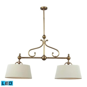 Elk Lighting 2 Light Pendant with Brass and Steel and Shade 83005-2-Led - All