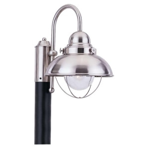 Sea Gull Lighting Single-Light Sebring Post Lantern Brushed Stainless 8269-98 - All