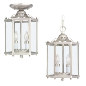 Sea Gull Lighting Two Light Hall Foyer Fixture in Brushed Nickel 5232-962 - All