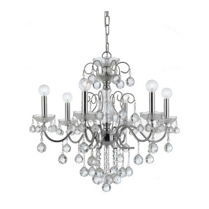 Crystorama Imperial 6 Light Crystal Chrome Chandelier Ii 3326-Ch-cl-mwp - All