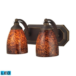 Elk Lighting 2 Light Vanity in Aged Bronze and Espresso Glass 570-2B-es-led - All