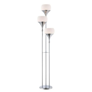Lite Source 3-Lite Floor Lamp Frosted Glass Shade E27 A 60wx3 Ls-82225 - All