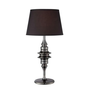Lite Source Table Lamp Black Chrome Black Fabric Shade Ls-21972 - All