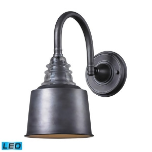 Elk Lighting Insulator Glass 1 Light Sconce in Weathered Zinc 66823-1-Led - All