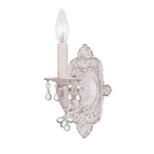 Crystorama Paris Market 1 Light Murano Crystal White Sconce 5201-Aw-clear - All