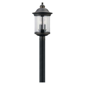 Sea Gull Lighting Three-Light Hermitage Post Lantern Antique Bronze 82081-71 - All