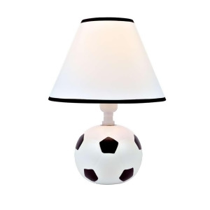 Lite Source Table Lamp Soccer Ceramic Body Fabric Shade Ik-6102 - All