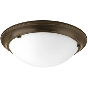 Progress Eclipse 3-Light Close-To-Ceiling White Glass Antique Bronze P7316-20wb - All