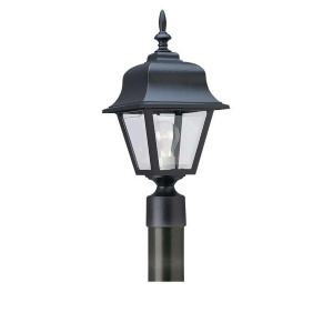 Sea Gull Lighting Single-Light Post Lantern in Black 8255-12 - All