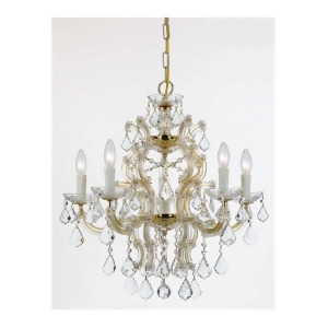 Crystorama Maria Theresa 6 Light Crystal Gold Chandelier 4335-Gd-cl-mwp - All