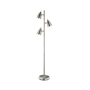 Lite Source Floor Tree Lamp w/3 Lites Polished Silver Ls-9406ps - All