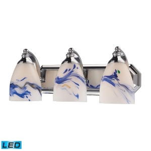 Elk 3 Light Vanity in Polished Chrome and Mountain Glass 570-3C-mt-led - All