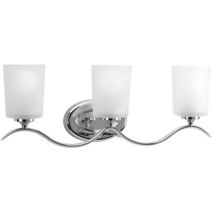 Progress Lighting Inspire 3-Light Bath Etched Glass in Chrome P2020-15 - All