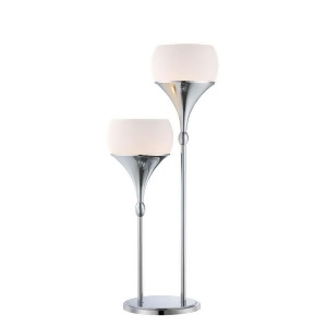 Lite Source 2-Lite Table Lamp Polished Frosted Glass Shade Ls-22225 - All