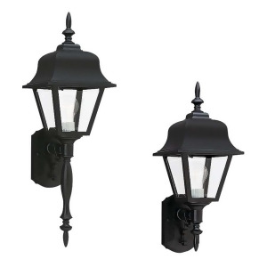 Sea Gull Lighting Single-Light Outdoor Wall Lantern in Black 8765-12 - All
