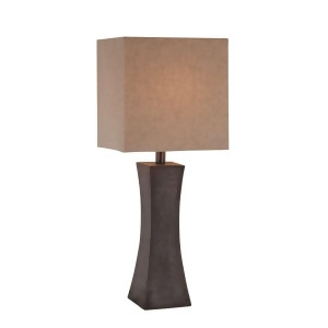 Lite Source Table Lamp Dark Walnut Finish Linen Fabric Shade Ls-21330 - All