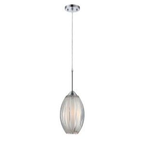 Lite Source Pendant Lamp Chrome Clear Acrylic Frosted Glass Shade Ls-19160 - All