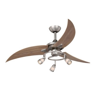 Vaxcel Picard 3 Ceiling Fan Brushed Nickel/Frosted Glass Fn48121bn - All