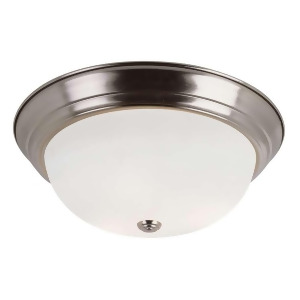 Trans Globe Ee Button Frost 15 Flush Mount Brushed Nickel Pl-13719bn - All