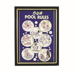 Ram Gameroom Our Pool Rules Wall Sign Odr200 - All
