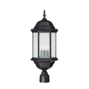 Capital Lighting Main Street 3 Light Post Lantern Black 9837Bk - All