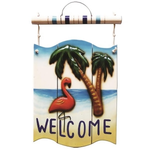 Ram Gameroom Flamingo Welcome Outdoor Sign Odr154 - All