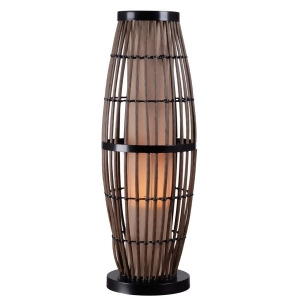 Kenroy Home Biscayne Outdoor Table Lamp Rattan with Bronze Accents 32247Rat - All