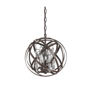 Capital Lighting Axis 3 Light Pendant With Crystals Included Russet 4233Rs-cr - All