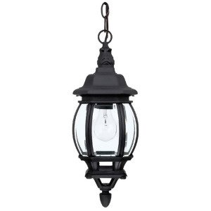 Capital Lighting French Country 1 Lamp Hanging Outdoor Lantern Black 9868Bk - All