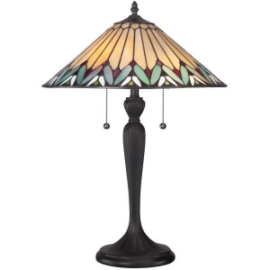 Quoizel 2 Light Pearson Tiffany Table Lamp Tf1433t - All