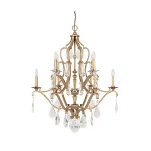 Capital Lighting Blakely 10 Lt Chandelier w/Crystals Antique Gold 4180Ag-cr - All