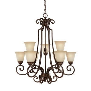 Capital Lighting Barclay 9 Light Chandelier Chesterfield Brown 3589Cb-287 - All