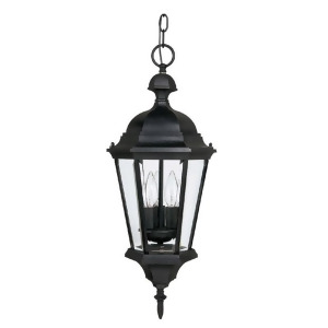 Capital Lighting Carriage House 3 Lamp Outdoor Hanging Fixture Black 9724Bk - All