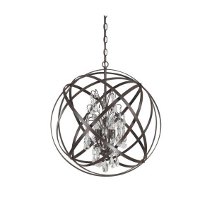 Capital Lighting Axis 4 Light Pendant With Crystals Included Russet 4234Rs-cr - All