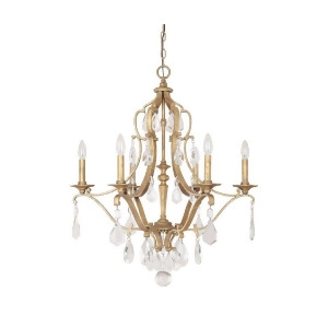 Capital Lighting Blakely 6 Lt Chandelier w/Crystals Antique Gold 4186Ag-cr - All