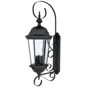 Capital Lighting Carriage House 3 Lamp Outdoor Wall Fixture Black 9723Bk - All