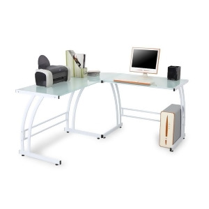 Lumisource Gamma Desk White Frame White Ofd-tm-bitdblw - All
