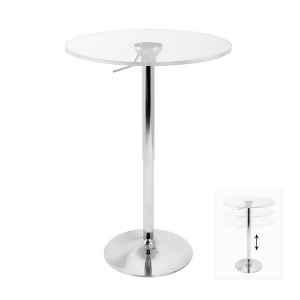 Lumisource Adjustable Bar Table Clear Bt-adj23twcl - All