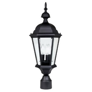 Capital Lighting Carriage House 3 Lamp Outdoor Post Fixture Black 9725Bk - All