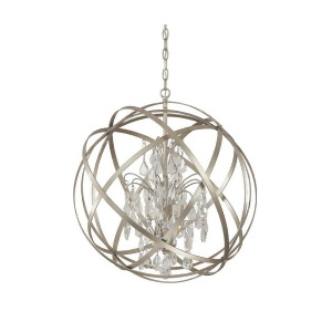 Capital Lighting Axis 4 Light Pendant With Crystals Winter Gold 4234Wg-cr - All