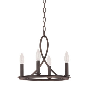 Capital Lighting Chastain 4 Light Chandelier Tobacco 4204Tb - All